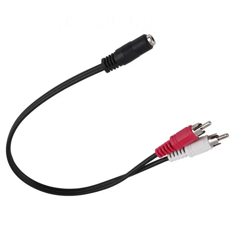 Free Shipping 3 5 Mm Stereo Audio Female Jack Convert To 2