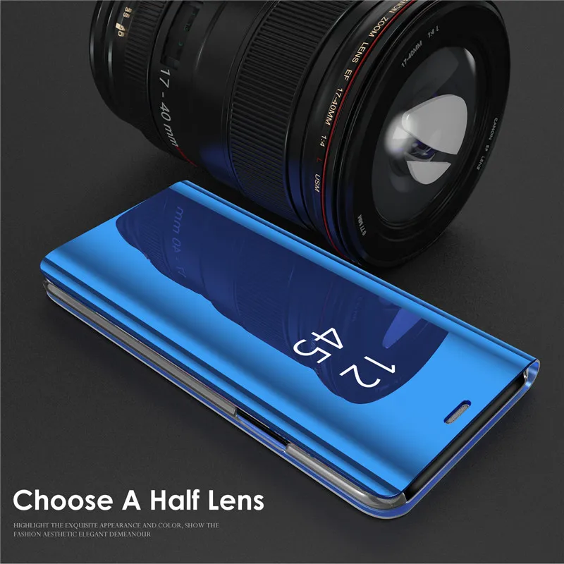 xiaomi leather case cover Redmi Note 9 S Thông Minh Gương Lật Có Ốp Lưng Poco X3 X 3 Chân Đế Ốp Lưng Readmi Redmy Note9s Not9s không 9 S 9 S 9 Pro Coque Fundas xiaomi leather case