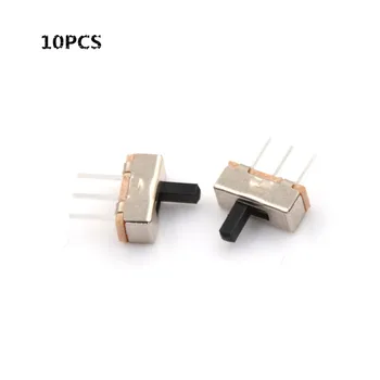 

10pcs Interruptor On-off Mini Slide Switch SS12D00 SS12D00G3 3pin 1P2T 2 Position Toggle Switch Handle Length:3MM