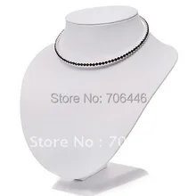 Растягивающаяся проволока с эффектом памяти, черный тон, однорядные черные стразы, колье, свадебное ожерелье