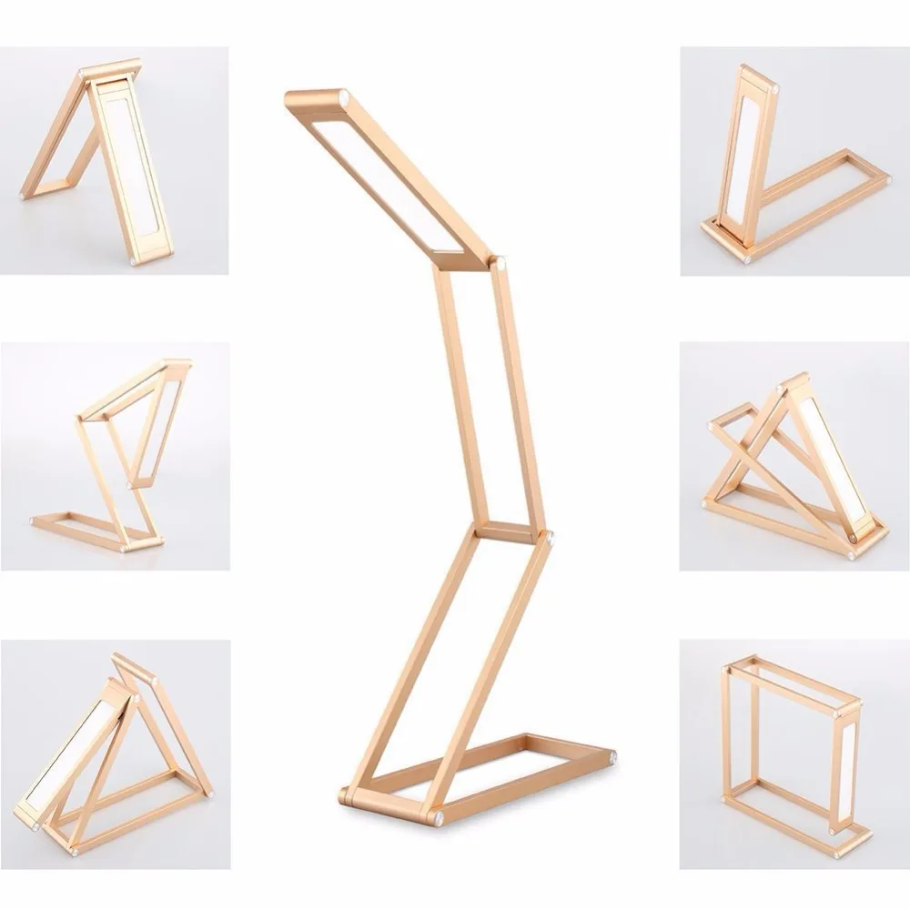 Folding Book Light Rechargeable LED Desk Lamp Portable ...