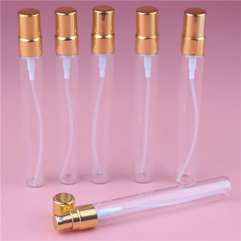 

6Pcs Mini 10ML Glass Refillable Perfume Bottle With Gold Metal Spray&Empty Case Perfume Bottles Atomizer Glass Perfume Bottles