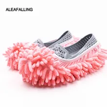 AleafallingTop модное Специальное предложение Полиэстеровые туфли пылеочиститель дома ванная комната Швабра для мытья полов цветные тапочки SC018