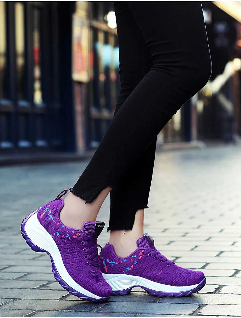 Spring women flat platform sneakers for women Lightweight Comfortable Breathable ladies laces casual sneakers (13)