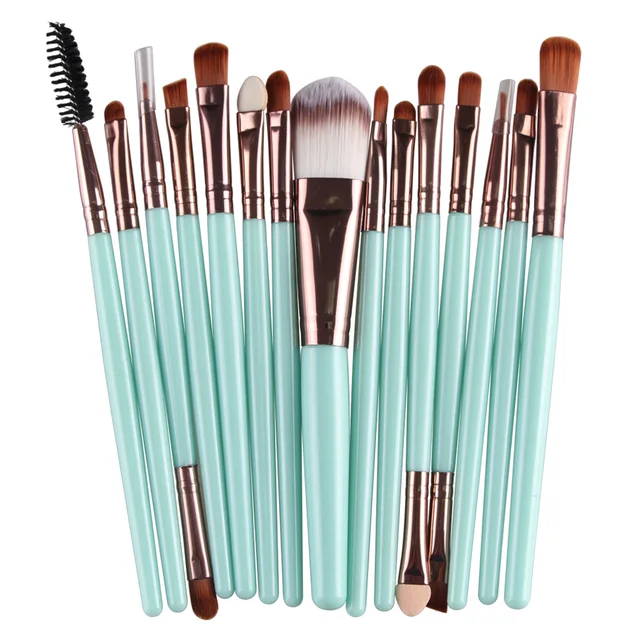 MAANGE Pro 15Pcs Makeup Brushes Set Eye Shadow Foundation Powder Eyeliner Eyelash Lip Make Up Brush Cosmetic Beauty Tool Kit Hot -