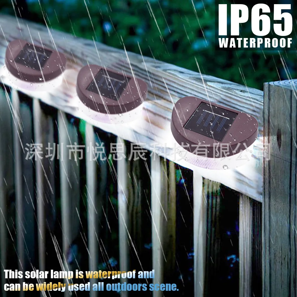 

Hot sale solar light 2LED lawn light fence light fence fence lamp roof lamp corridor decoration outdoor wall lamp