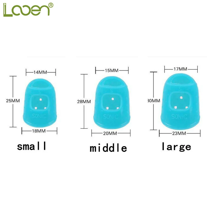 3 Size Looen Silicone Thimble Tip Hollowed Out Breathable Freely For Withnail Diy Sewing Needlework Accessory Colors Random