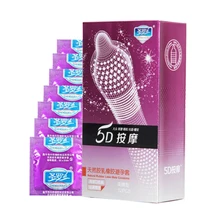 12PCS 5D Dotted Thread Latex Condoms For Men Spike Condom Delay Prezervatif Homme For Man Sex Tools Penis Sleeve Kondome