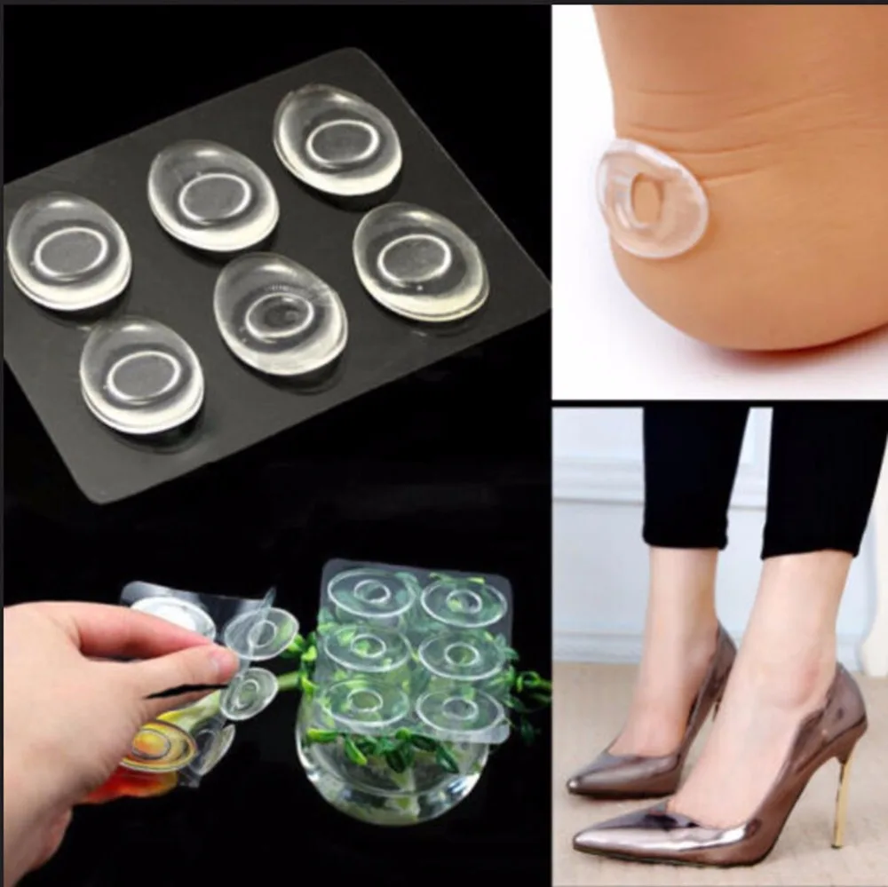 

6PCs = 1 pack Women Ladies Girls Unixes Foot Care Silicone Gel Shoe Insole Inserts Pad Cushion