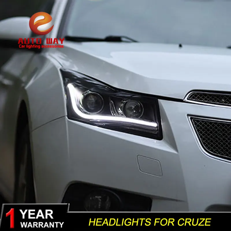 

Car Styling Head Lamp case for Chevrolet Cruze 2009-2015 Headlights LED Cruze Headlight DRL Lens Double Beam Bi-Xenon HID