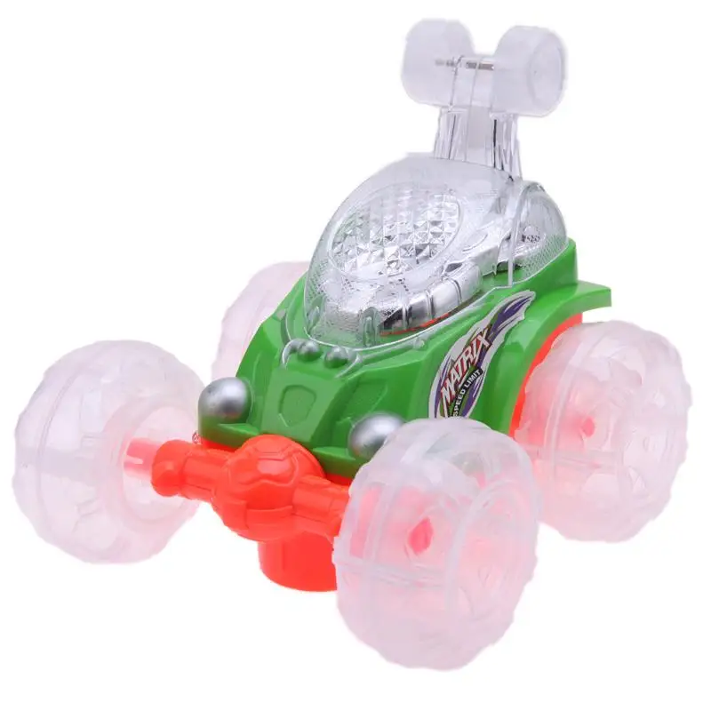 Flashing Led Light Music Car With Sound Electric Toy Cars Rotating Wheel Electric Cars Kids