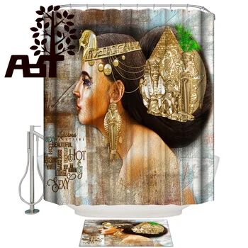 

Art Store Egypt Women Shower Curtain Bath Sets With Rugs Shower Curtain Sets Bathroom Inside Fabric Modern Women Rings Cool 12
