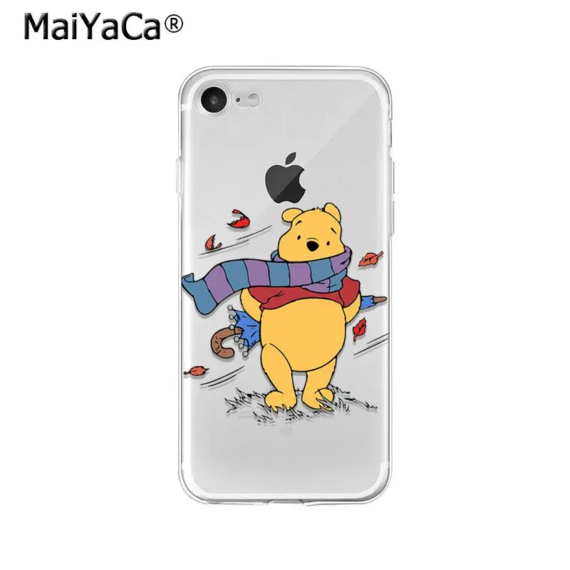 MaiYaCa Винни Пух тигровый поросенок Eeyore мягкий чехол для телефона из ТПУ для iPhone 8 7 6 6S Plus 5 5S SE XR X XS MAX Coque Shell - Цвет: A5