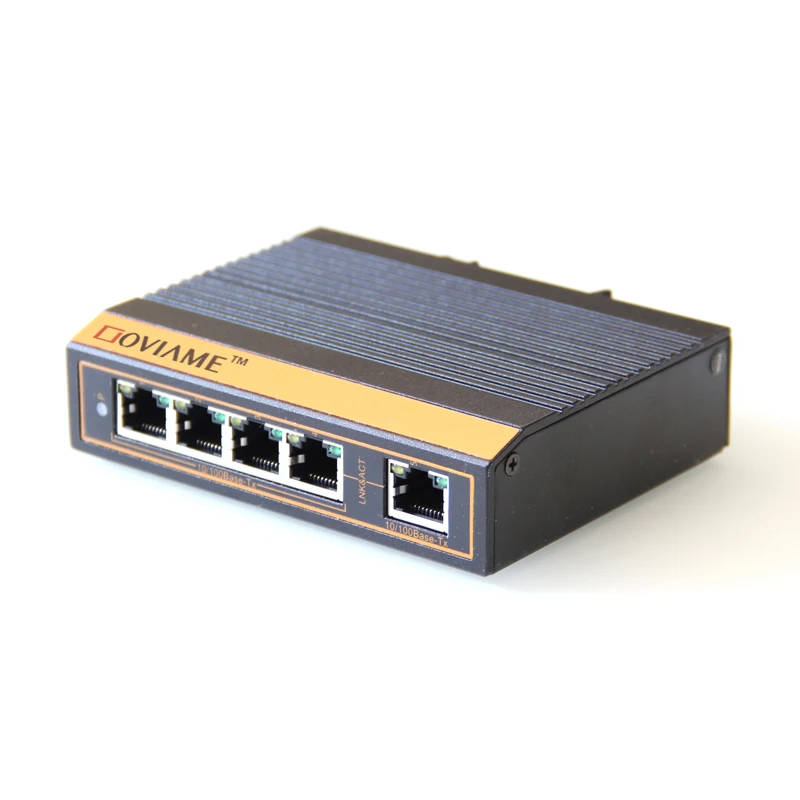 Коммутатор Ethernet на 5 портов Промышленный 10/100 Мбит/с разъем RJ45 сетевой коммутатор
