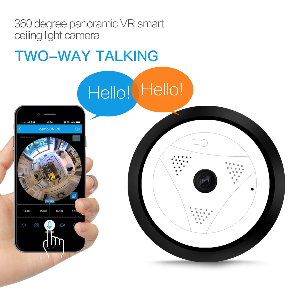 Панорамная камера видеонаблюдения YuBeter Wi Fi 360 IP 960 МП беспроводная цифровая