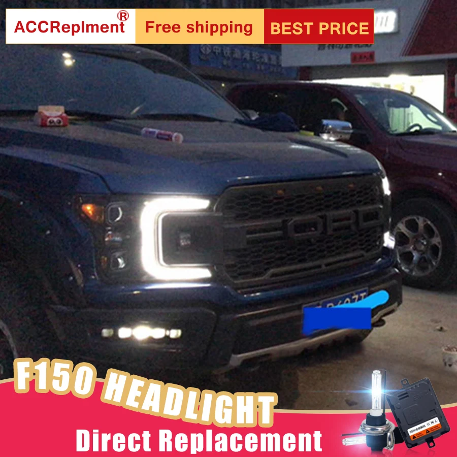 Светодиодные фары для Ford F 150 2018 2019 2 шт. светодиодный ные Автомобильные ангельские