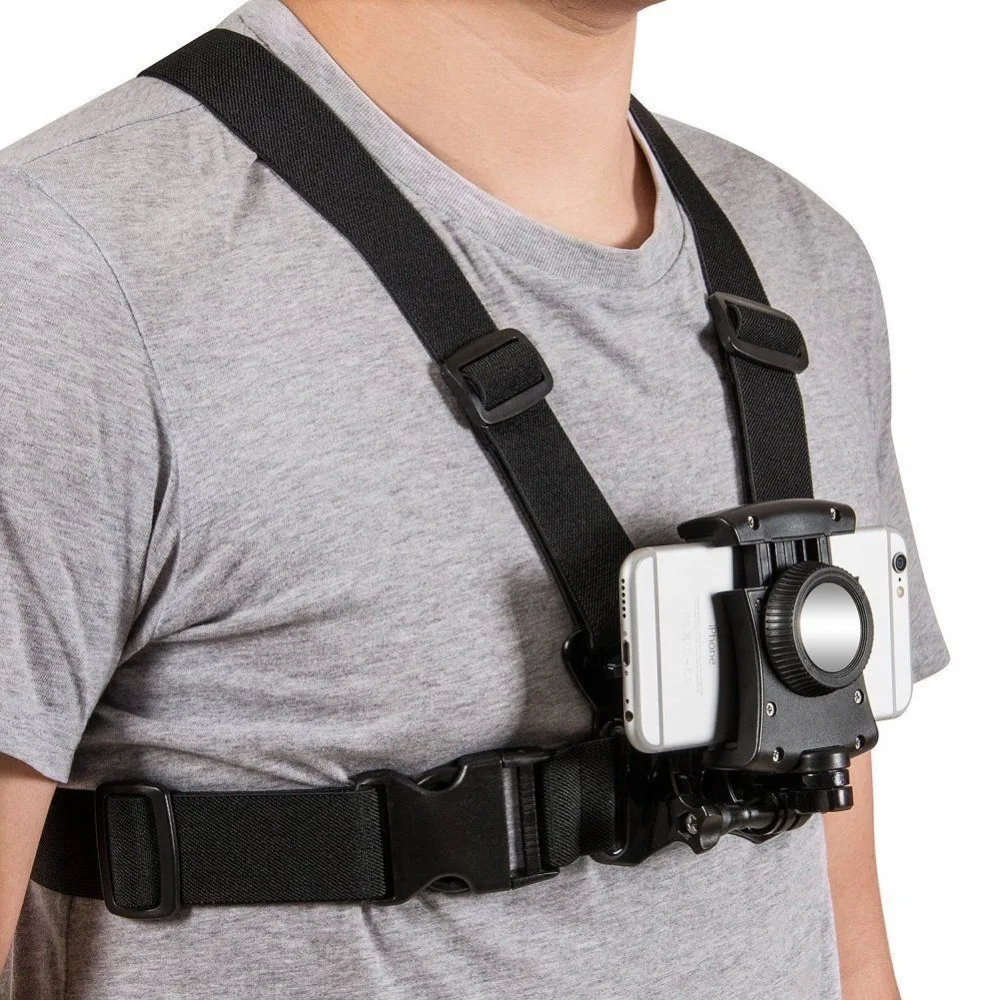 Buy Cheap Gopro Chest Harness Strap Belt Mount w/ Tripod Clip Holder for Smartphone, Gopro Hero, for Sony Action Camera, Xiao yi mi, Sjcam