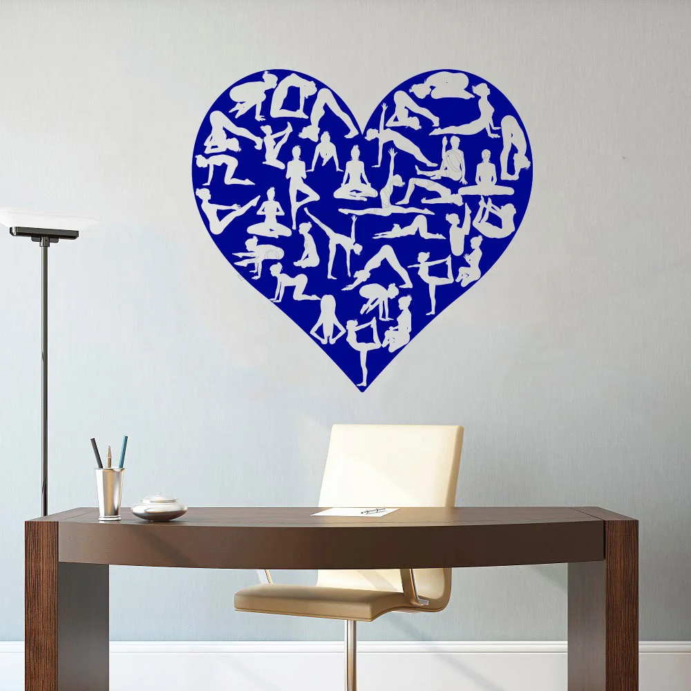 

Art Wall Sticker Yage Pilates Wall Decoration Vinyl Removeable Mural Fitness Lifestyle Decor Modren Poster Heart Sticker LY98