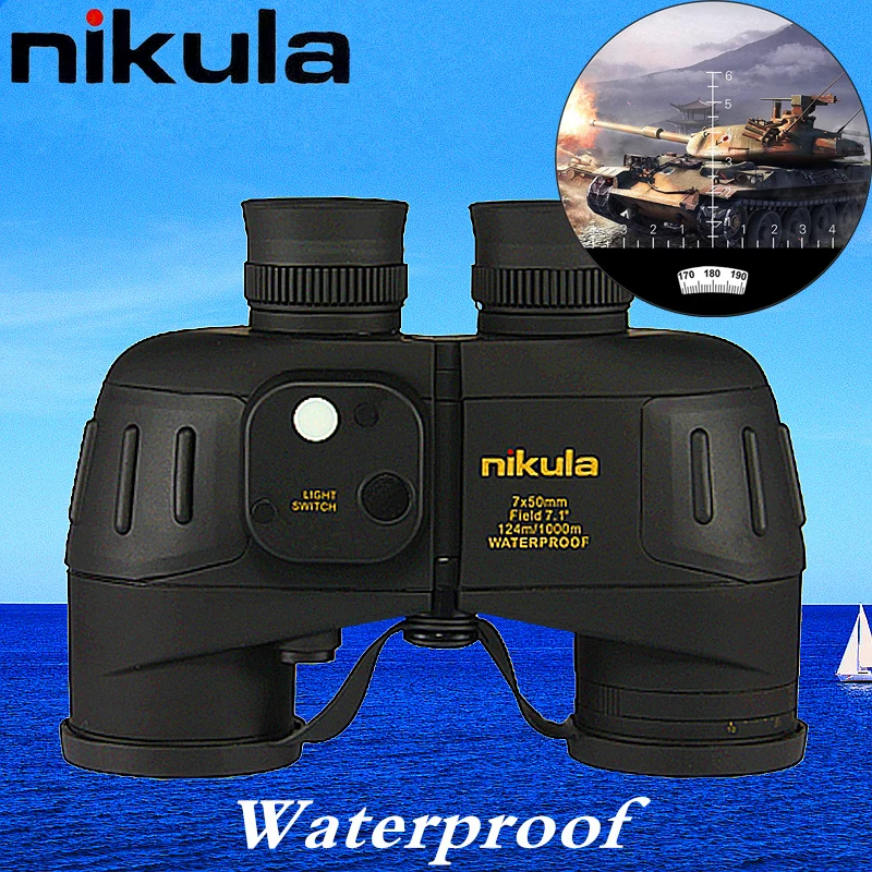 Nikula binocular 7x50 Military Powerful binoculars Rangefinder with