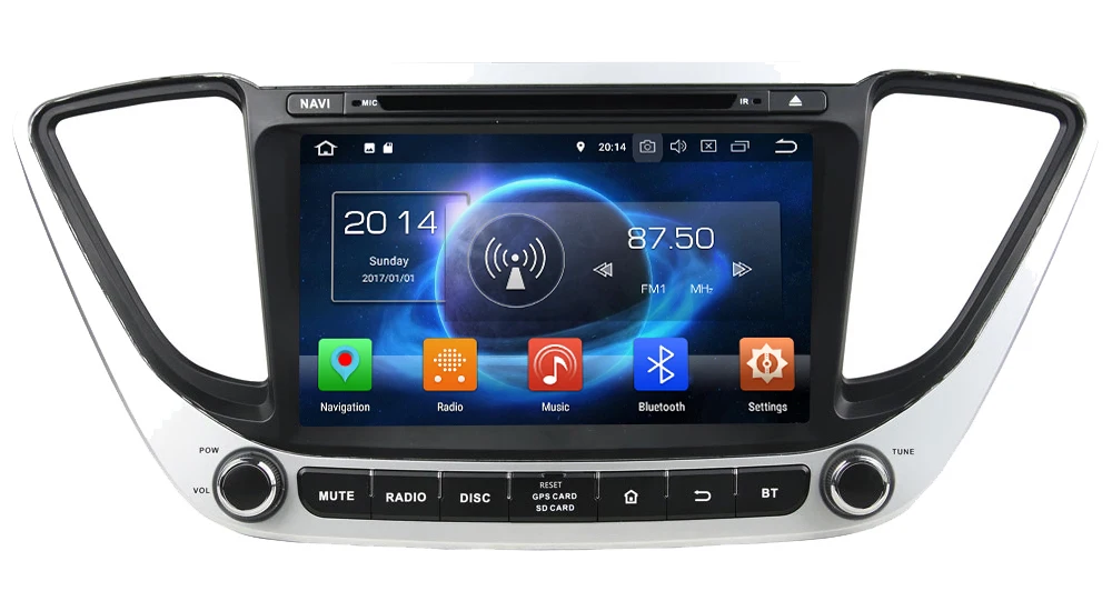 Sale 8" Octa Core 4G WIFI Android 8.1 4GB RAM 64GB ROM RDS Car DVD Multimedia Player Radio Stereo For Hyundai Verna Solaris 2017 2018 0