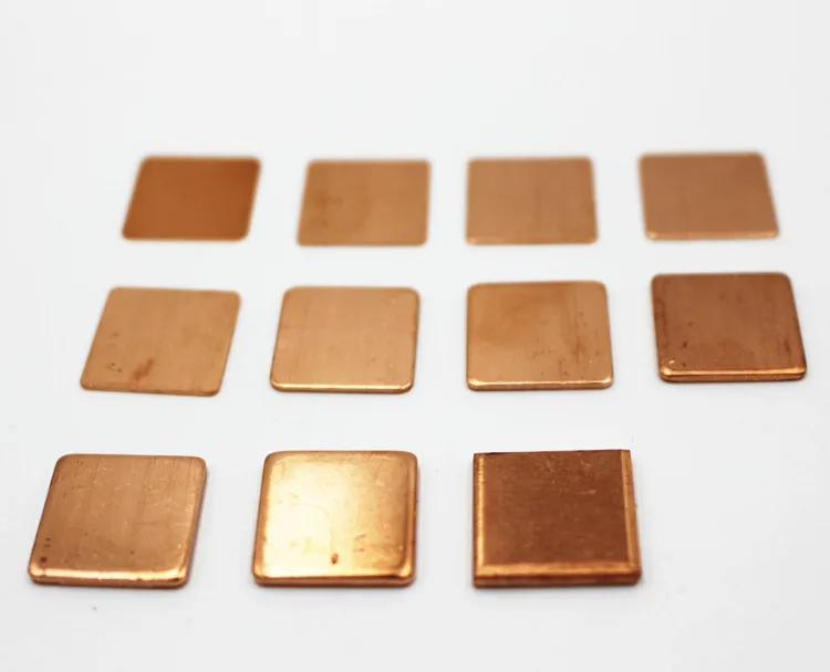

10pcs DIY Copper Shim Heatsink thermal Pad for Laptop GPU CPU VGA Chip RAM Copper Heat sink 20 mm x 20 mm x 0.5mm
