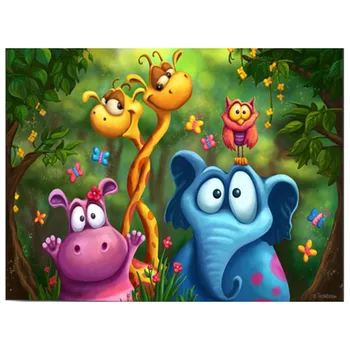 

KAMY YI Full Square/Round Drill Diamond Painting "cartoon animals" Embroidery Cross Stitch 3D Mosaic Rhinestones Home Decor CNN