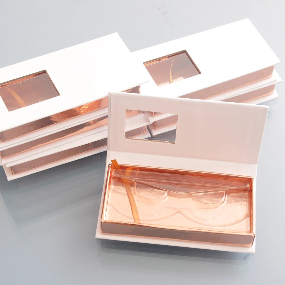 

20pcs wholesale false eyelash packaging box lash boxes customize logo fake 3D mink lashes full strip magnetic packing case empty