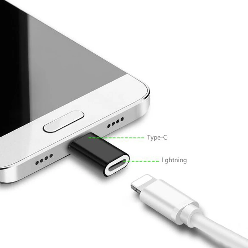 Для iPhone 8 Pin женские к Тип c кабель с переходником для зарядного устройства samsung S8