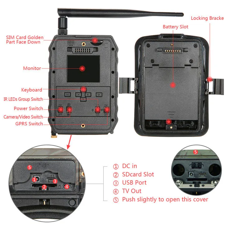 3.0CG 3g Trail camera s SMTP/SMS/MMS/GPRS Камера для разведения дикой природы 3g охотничья камера с управлением приложением 3g Лесная Камера s