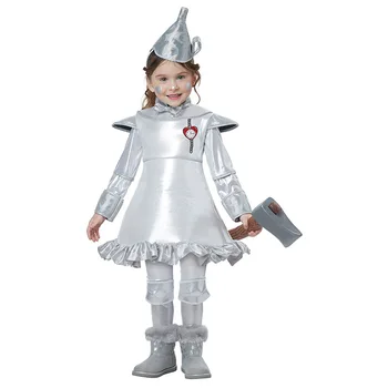 

The Wizard of OZ The Tin Man Costume Cosplay Baby Girl Kids Halloween Carnival Fantasia Cosplay Suit