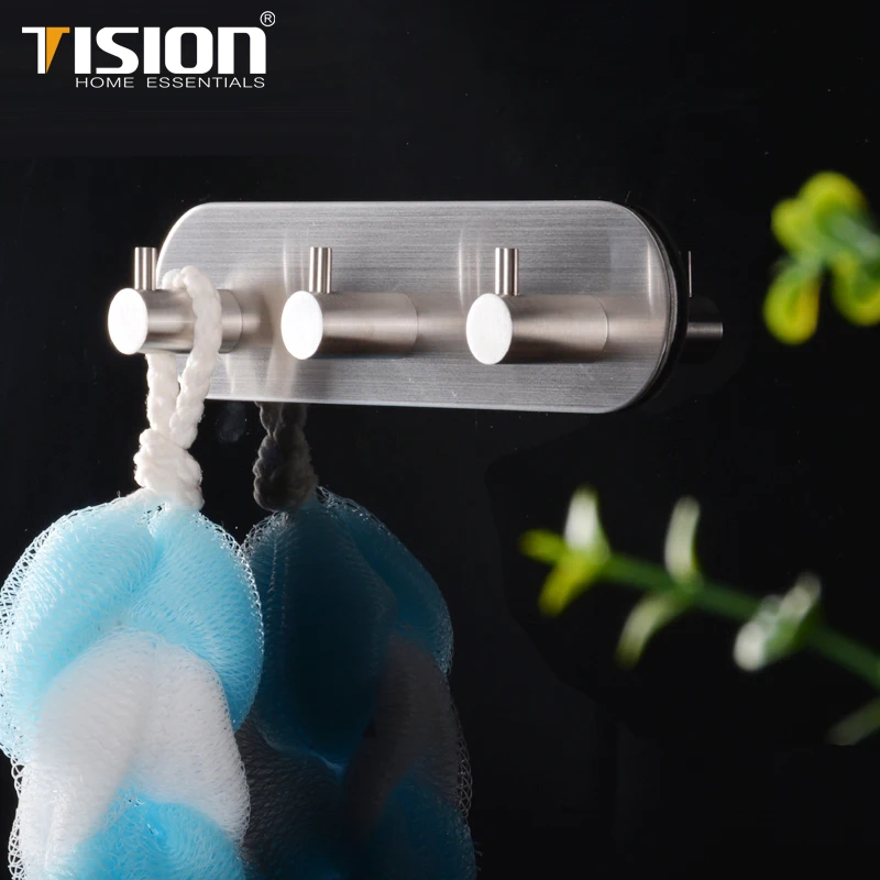 TISION Self Adhesive hook Door Key Rack holder Strong Sticky Hooks