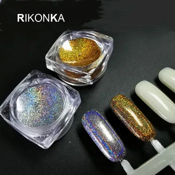 

1 Set 0.1mm Nail Holographic Silver Holo Glitter Sequins Diamond Ultra Fine Glitter Dust Gel Polish Nail Art Decoration 3D Tips