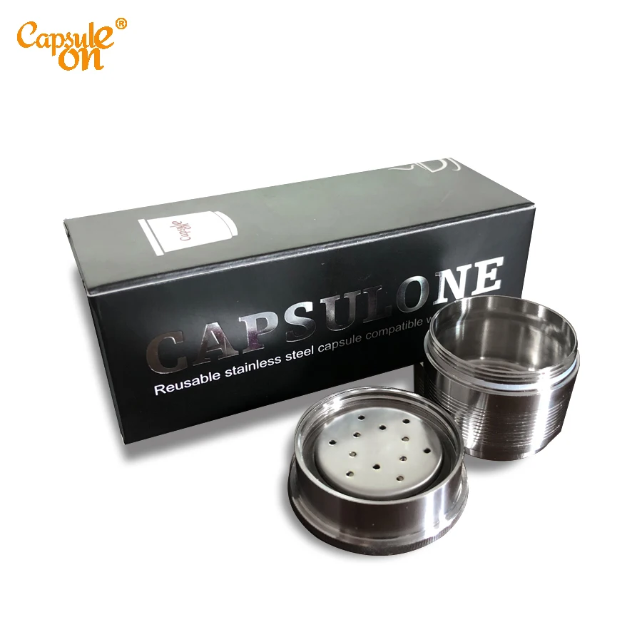 Capsulone/Compatible with illy coffee Machine maker/STAINLESS STEEL Metal Refillable Reusable capsule fit for illy cafe capsule