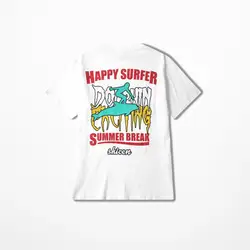 Оригинальный Дизайн прилив доска скейтборд мертвая муха сезон: весна–лето футболка Для мужчин Happy Surfer полная печать футболка Homme