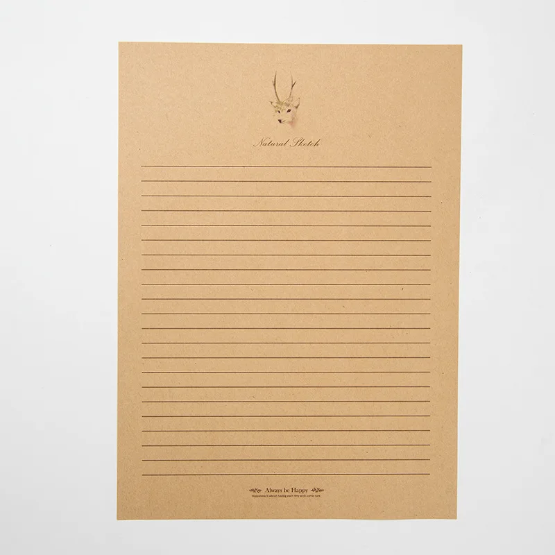 40pcs bag creative deer recycle kraft letter paper vintage writing letterhead stationery paper