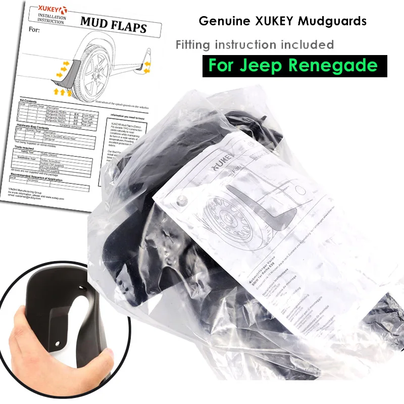 AX Брызговики набор литых автомобильных брызговиков для Jeep Renegade BU 2014 2017 крыло 2015