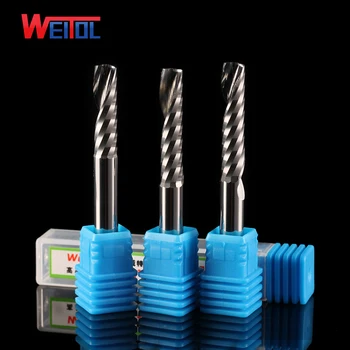 Weitol free shipping N 1 pcs 6 mm Single Flute Bit Carbide End Mill Set, CNC Router End Mills for Acrylic cutting bit n dothel 6 sonatas for flute and cello op 2
