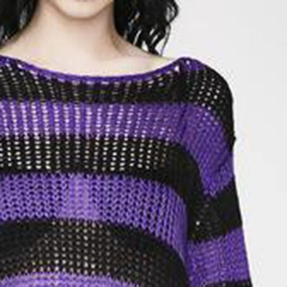 Rosetic Women Sweater Long Pullover Striped Loose Befree Gothic Winter Jackets Hole Sweaters Knitted Jumpers Sweter Mujer Goth Rosetic Women Sweater Long Pullover Striped Loose Befree Gothic Winter Jackets Hole Sweaters Knitted Jumpers Sweter Mujer Goth