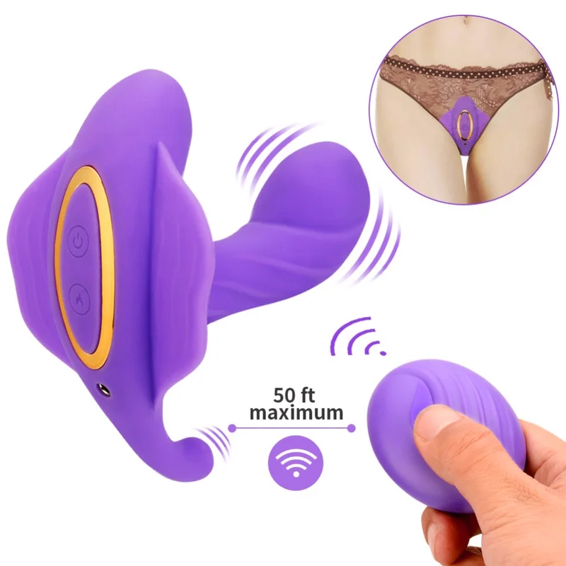 

10 Speed Heating 2 Motors Remote Control Vibrator Female Masturbation Wearable Panties Dildo Vibrators Smart Sex Toys for Woman