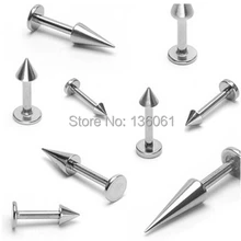 Нержавеющая сталь прокол ниппель гвоздь шипами губы ногти очаровательные эффектные Силверс серьги гвоздики аксессуары ювелирные изделия 50 пар X668