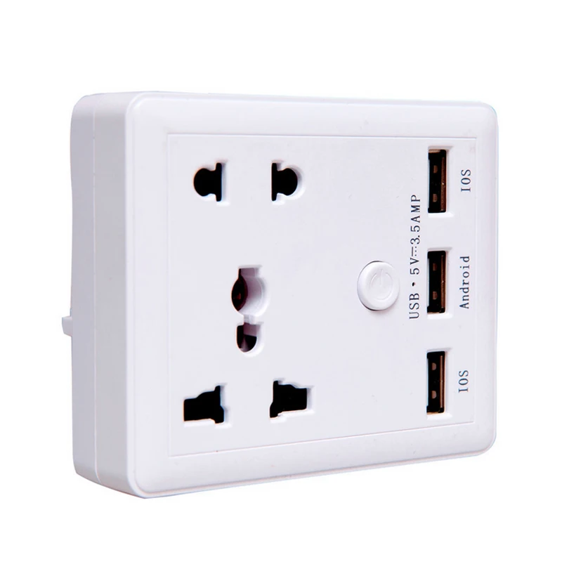 

EU Plug Smart USB wall Socket Outlet Universal Traval Adapter Power Socket European Plug Adaptor Wall Socket