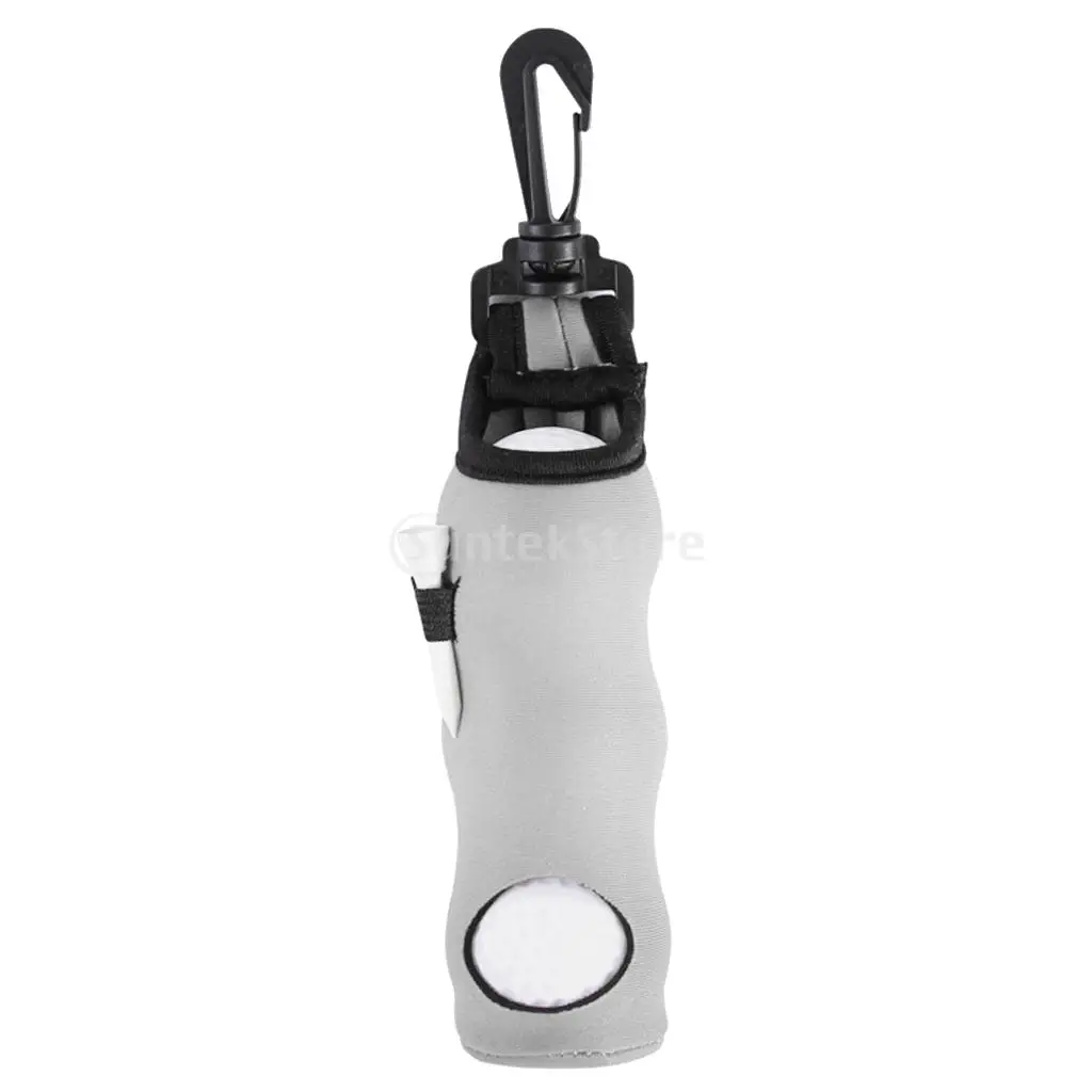 Portable Small Neoprene Golf Ball Bag Golf Tees Holder Carrying Storage Case Pouch with Swivel Waist Belt Clip - Choose Colors