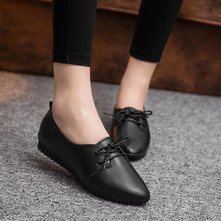 Bailehou Classic Brand Oxfords Shoes Women Casual Pointed Toe Female Shoes for Women Flats Comfortable Slip on Women Shoes Woman