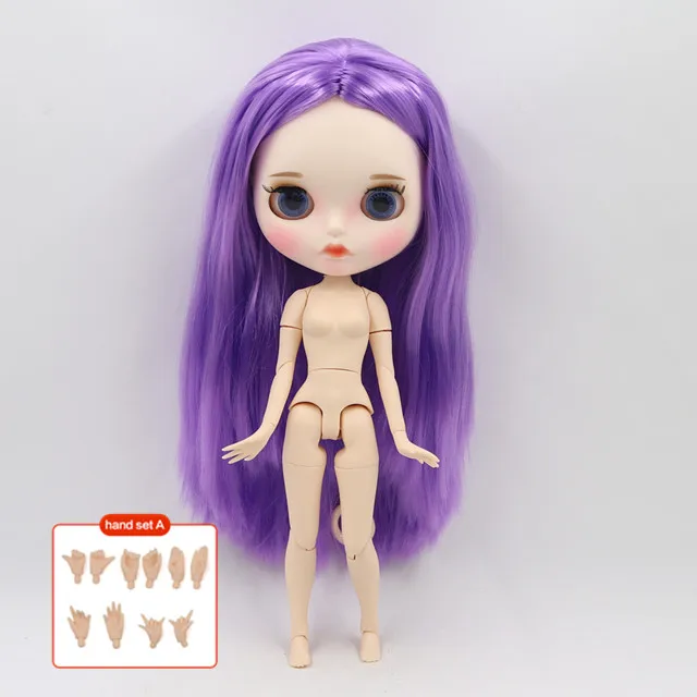 ICY Fortune Days factory blyth Кукла № BL548 Обнаженная кукла с белой кожей волосы и матовое лицо соединение тела - Цвет: a