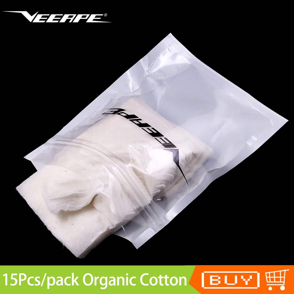 

veeape 20Pcs/pack Japanese Organic Cotton Electronic Cigarette Heating Coil Wick Cotton For RDA RBA RTA RDTA DIY Atomizer