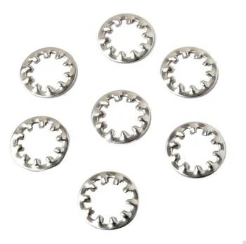 

50PCS M3 M4 M5 M6 M8 M10 M12 SUS304 DIN6797J 304 Stainless Steel A2 Internal Toothed Shakeproof Washers Lock Washer