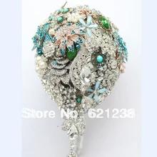 EMS, серо-Голубой свадьба с цветами в руках/невеста с цветами в руках/моды роскошь брошь букет