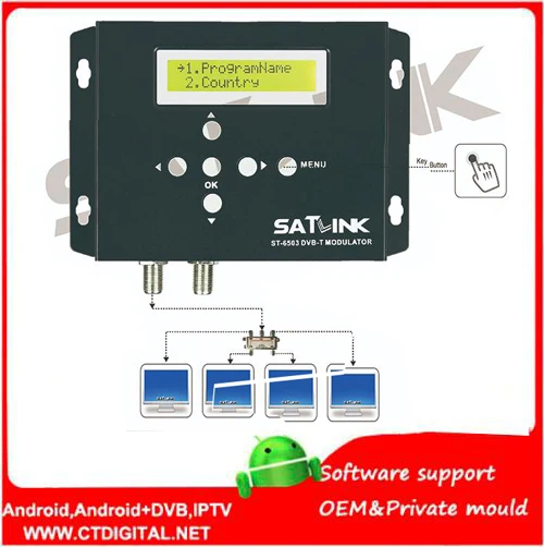 Satlink Φ DVB T модулятор маршрута AV маршрутизатор DM T|Спутниковое ТВ| |