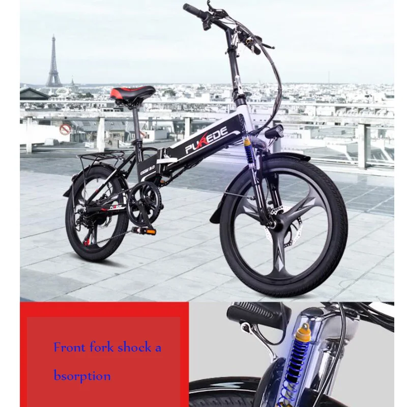 Clearance Electric bike 20inch Aluminum Folding electric Bicycle 350W 48V12.5A Battery Electric Powerful Mountain e bike Cycling Snow Bike 9