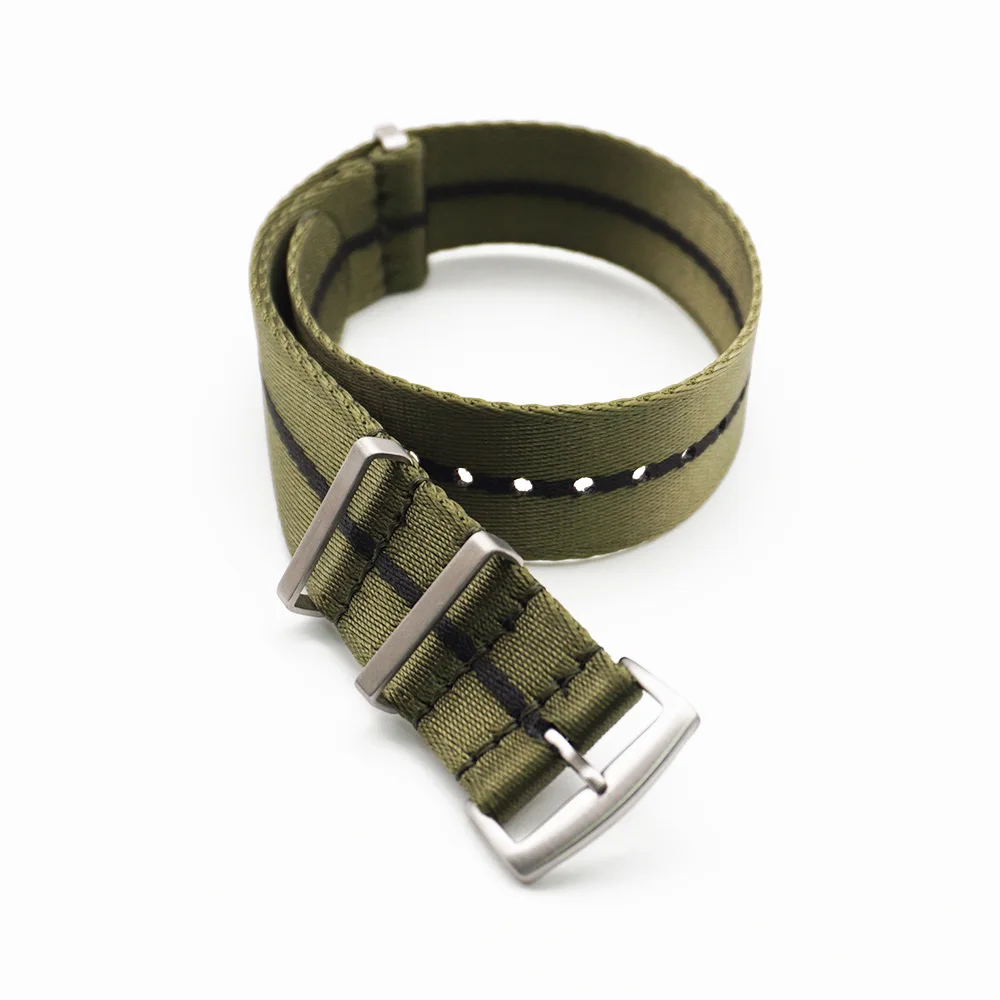 Высокое качество, 20 мм, 22 мм, браслет для часов, полосатый ремешок Nato для армейских спортивных часов, нейлоновый ремешок для наручных часов, ремешок для часов omega Nato - Цвет ремешка: Army Green Black